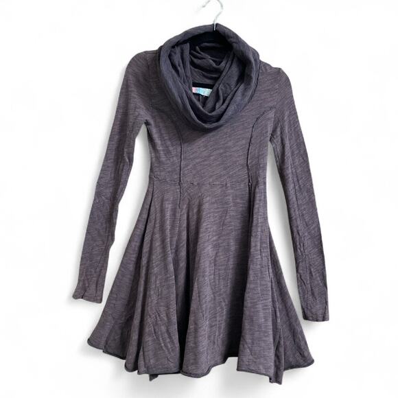 Free People Beach Frances Cocoon Purple Long Sleeve Swing Dress XS - Picture 1 of 9